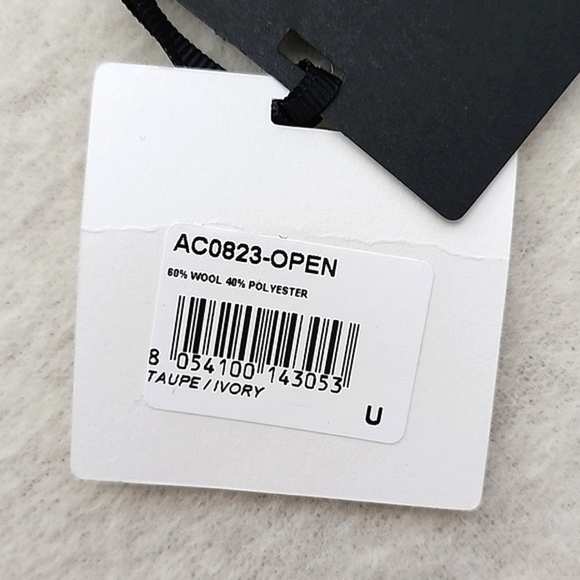 NWT Alessandra C Women Open Front  Poncho Cardigan Wool Blend Ivory Taupe Sz S/M - Picture 6 of 10